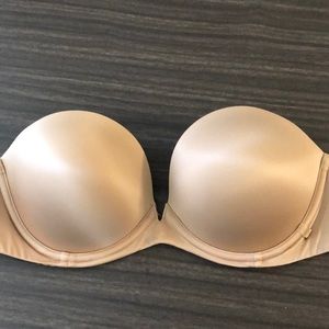 32D Tan Victoria’s Secret Strapless Bra
